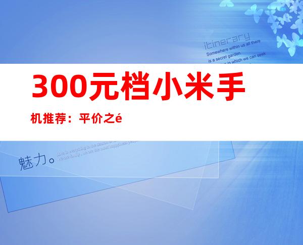300元档小米手机推荐：平价之选，性价比出众